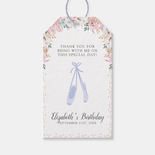 少しバレリーナありがとう ギフトタグ (正面)