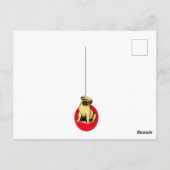 少しパグを入れた退屈なクリスマス!ポストカード ポストカード (裏面)