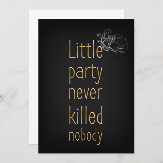 少しパーティーは決してだれも殺しませんでした 招待状 (正面/裏面)
