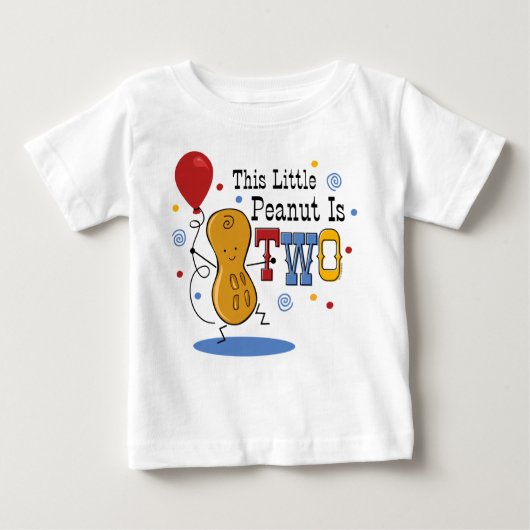 少しピーナツ第2誕生日 ベビーTシャツ (正面)