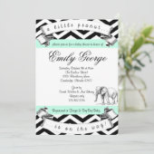 少しピーナツ象のベビーシャワーの招待状 招待状 (スタンド正面)