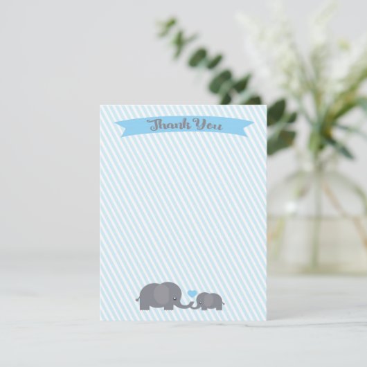 少しピーナツ象はノート感謝していしています サンキューカード (スタンド正面)