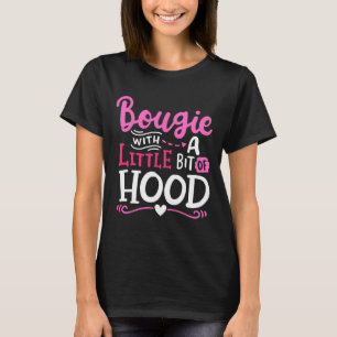 少しフードの黒い女の子とブギおもしろいー Tシャツ