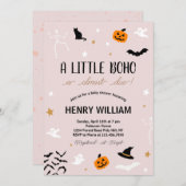 少しブーが来たぞ!おもしろい不気味シャワー 招待状 (正面/裏面)