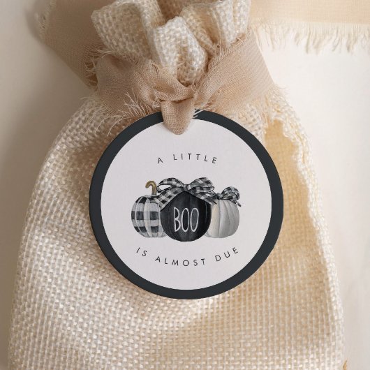 少しブーが来たぞ!ニュートラルベビーシャワー フェイバータグ