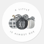 少しブーが来たぞ!ニュートラルベビーシャワー ラウンドシール (正面)