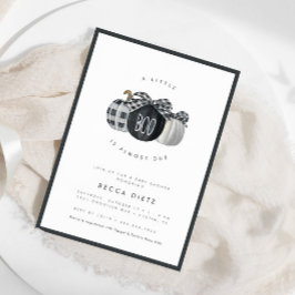 少しブーが来たぞ！ニュートラルベビーシャワー 招待状