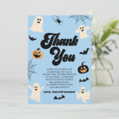 少しブーが来たぞ!ハロウィーンの赤ちゃんシャワー サンキューカード (スタンド正面)