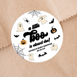 少しブーが来たぞ!ハロウィーンの赤ちゃんシャワー ラウンドシール