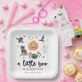 少しブーが来たぞ!赤ちゃんシャワーハロウィーン ペーパープレート (パーティー)