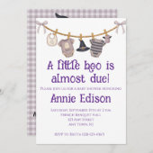 少しブーが来たばかりだ | ハロウィーンの赤ちゃんシャワー 招待状 (正面/裏面)