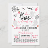 少しブーが近い – 女の子（Wh/ピンク） 招待状 (正面)