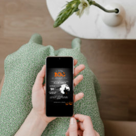 少しブーはほとんどハロウィーンの赤ちゃんシャワー 招待状