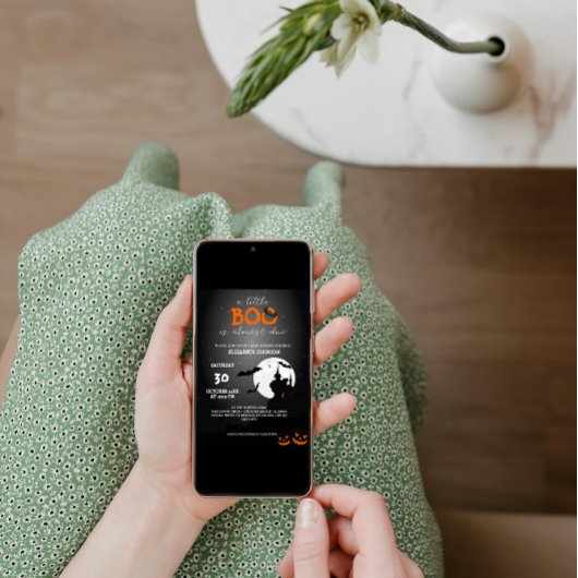 少しブーはほとんどハロウィーンの赤ちゃんシャワー 招待状