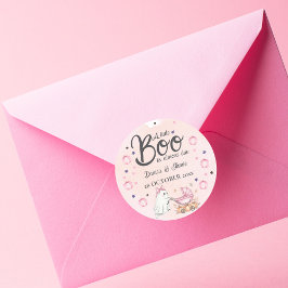 少しブーはほとんどピンクの赤ちゃんシャワー ラウンドシール