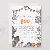 少しブーはほとんど幽霊赤ちゃんシャワー サンキューカード (正面)