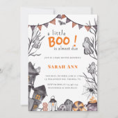 少しブーはほとんど幽霊赤ちゃんシャワー 招待状 (正面)