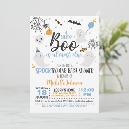 少しブーはほとんど招待状される – Blue/Wh 招待状 (スタンド正面)