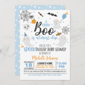 少しブーはほとんど招待状される – Blue/Wh 招待状 (正面/裏面)