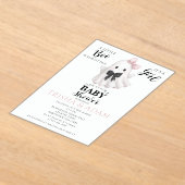 少しブーはほとんど期限が来ている – ハロウィーンの赤ちゃんシャワー アクリル招待状 (レイダウン)