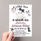 少しブーはほとんど期限が来ている – ハロウィーンの赤ちゃんシャワー アクリル招待状 (インサイチュ (ポータブル))