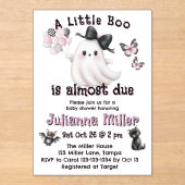 少しブーはほとんど期限が来ている – ハロウィーンの赤ちゃんシャワー アクリル招待状 (正面)