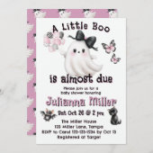 少しブーはほとんど期限が来ている – ハロウィーンの赤ちゃんシャワー シーズンカード (正面/裏面)