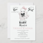 少しブーはほとんど期限が来ている – ハロウィーンの赤ちゃんシャワー 招待状 (正面)