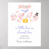 少しブーはほとんど歓迎の赤ちゃんシャワー ポスター (正面)