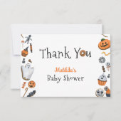 少しブーはほとんど赤ちゃんシャワーありがとう カード (正面)