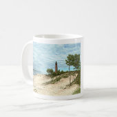 少しポイントクロテンの灯台ミシガン州のコーヒー・マグ コーヒーマグカップ (正面左)