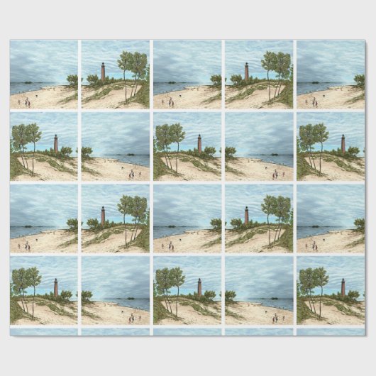 少しポイントクロテンの灯台包装紙 ラッピングペーパー (フラット)