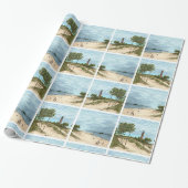 少しポイントクロテンの灯台包装紙 ラッピングペーパー (アンロールド)