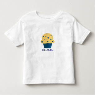 少しマフィンのブルーベリーのマフィンのTシャツ トドラーTシャツ