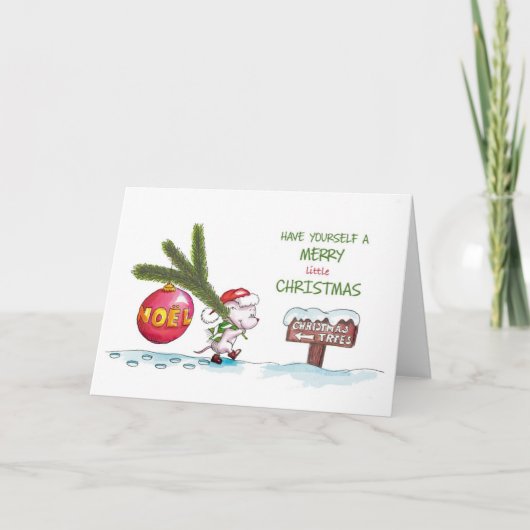 少しメリーのクリスマスを描く シーズンカード (正面)