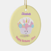 少しユニコーンのカップケーキ|のオーナメント セラミックオーナメント (右)