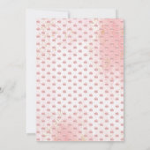 少しワイルドなサファリガール ピンクのベビーシャワー 招待状 (裏面)