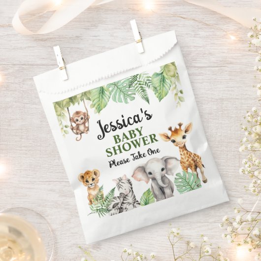 少しワイルドな赤ちゃんの歓迎会 フェイバーバッグ (クリップ留めされた状態)