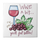 少しワインを飲む タイル (正面)