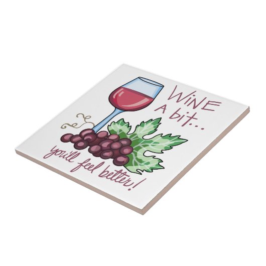 少しワインを飲む タイル (側面)