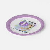 少し人形の女の子の第1誕生日の紙皿 ペーパープレート (アングル)