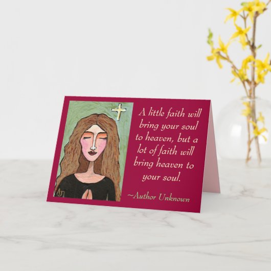 少し信頼は天国に持って来ますあなたの精神を… - カード (黄色い花)