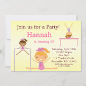 少し倒れかけた体育専門家の誕生日のパーティの招待状 招待状 (正面)