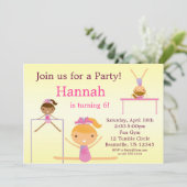 少し倒れかけた体育専門家の誕生日のパーティの招待状 招待状 (スタンド正面)