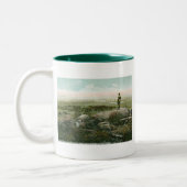 少し円形上、Gettysburgの戦場のヴィンテージ ツートーンマグカップ (左)