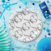 少し写実的なマウスパターン ペーパープレート (パーティー)