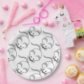 少し写実的なマウスパターン ペーパープレート (パーティー)