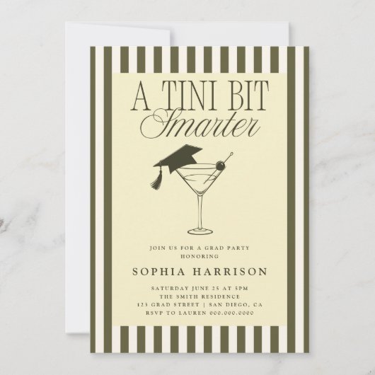 少し卒業し頭が切れるた 招待状 (正面)