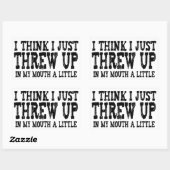 少し口の中に吐き出した 長方形シール (シート)