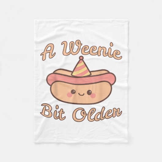 少し古いウインナソーセージは可愛くておもしろいホットな犬のバー フリースブランケット (正面)